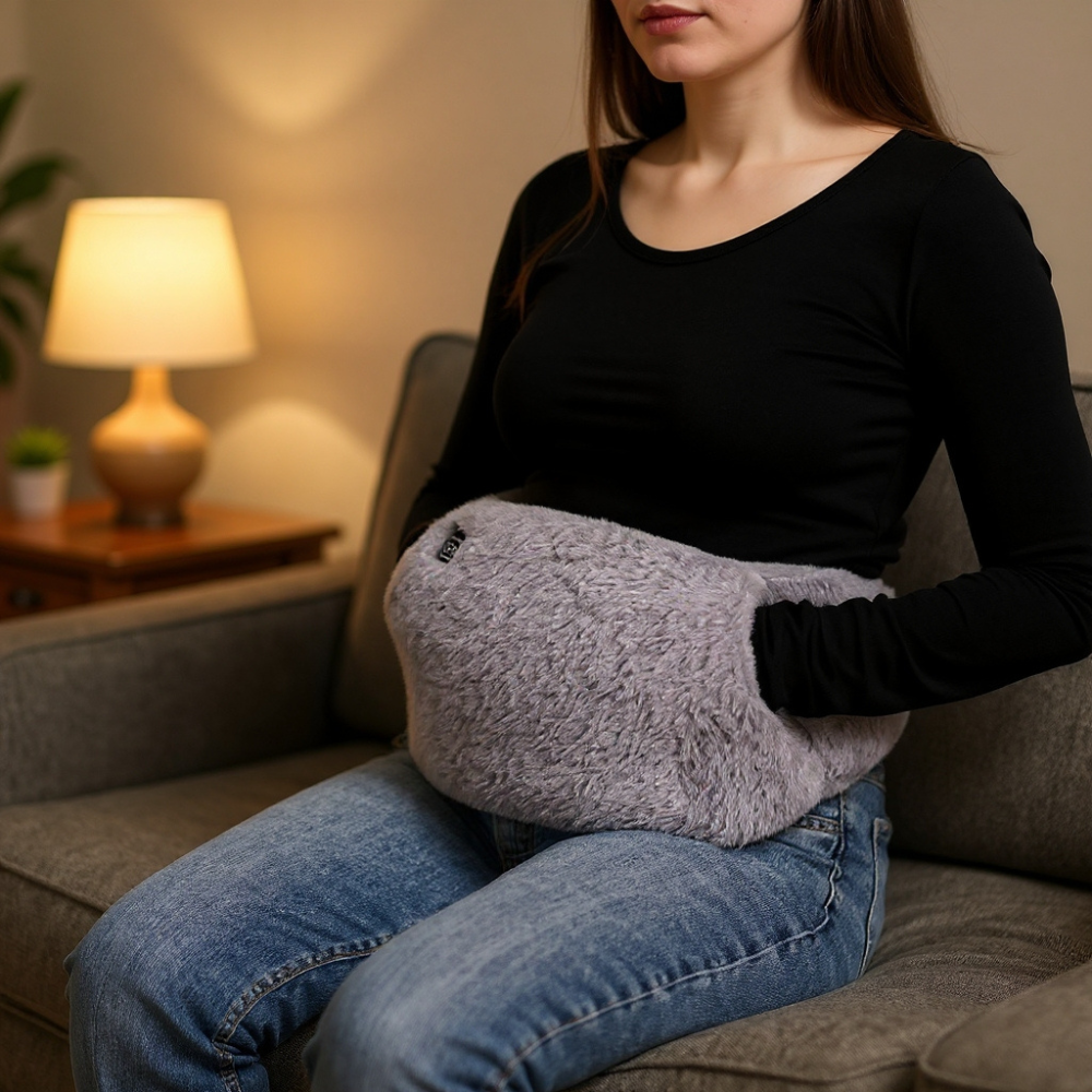 Warmzy | Beheizbare Kristallsamt Wärmeflasche