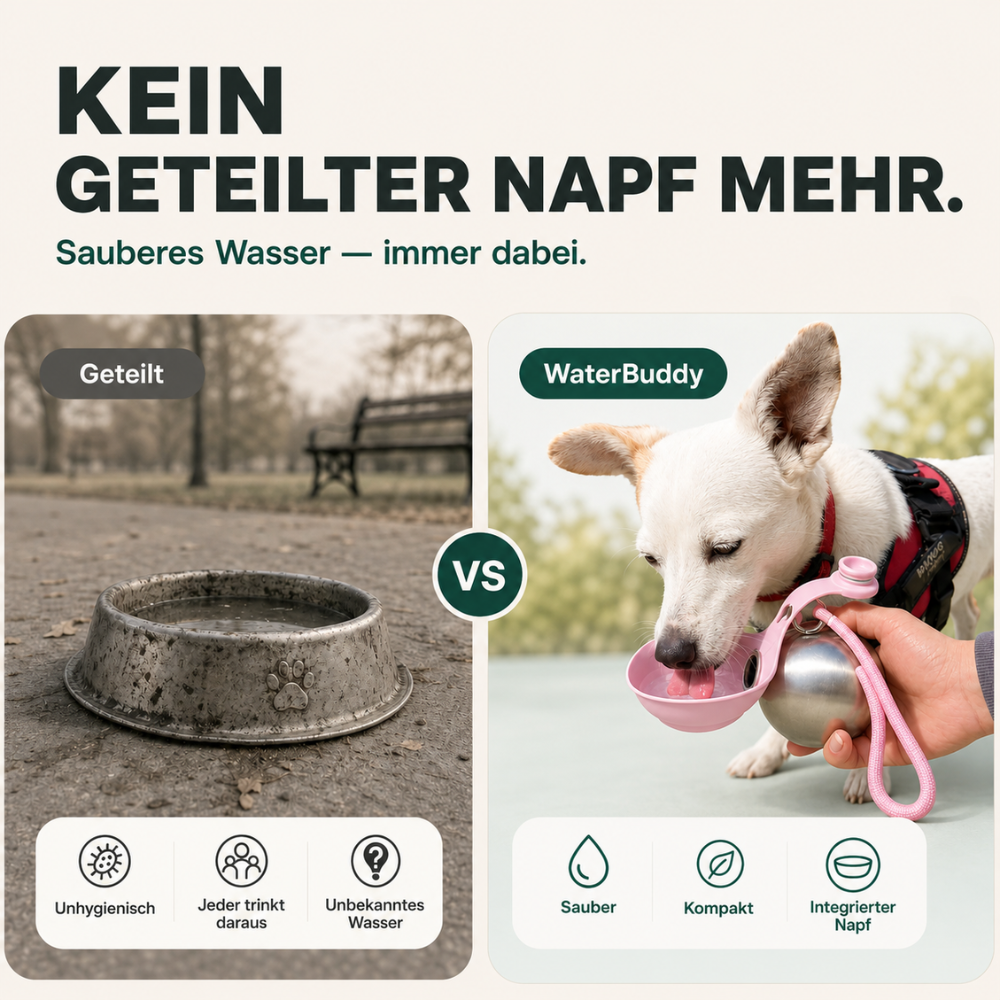 WaterBuddy | Die tragbare Hundetrinkflasche