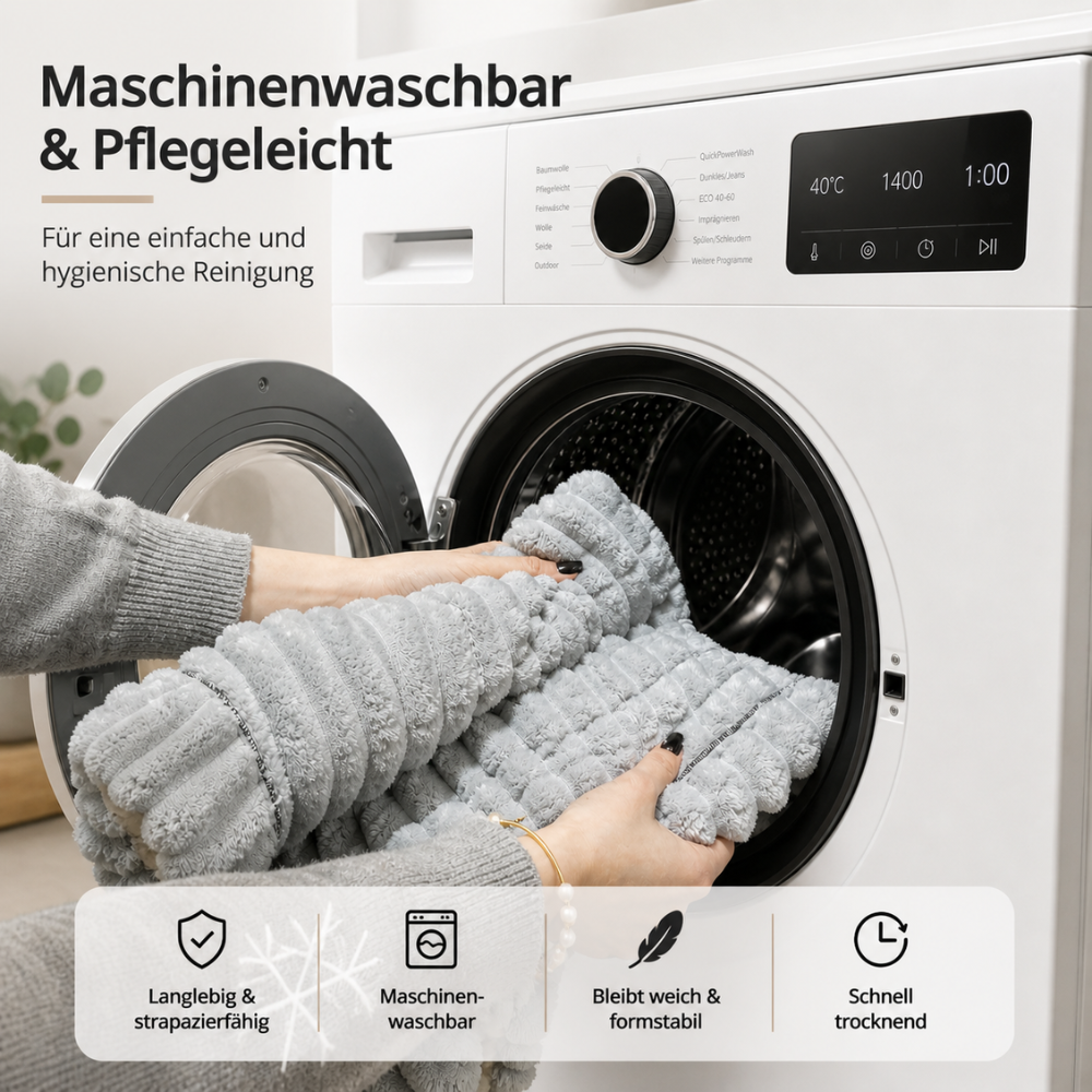 PetLounge Sofadecke in Weiß – maschinenwaschbar bei 30°C, pflegeleicht und langlebig